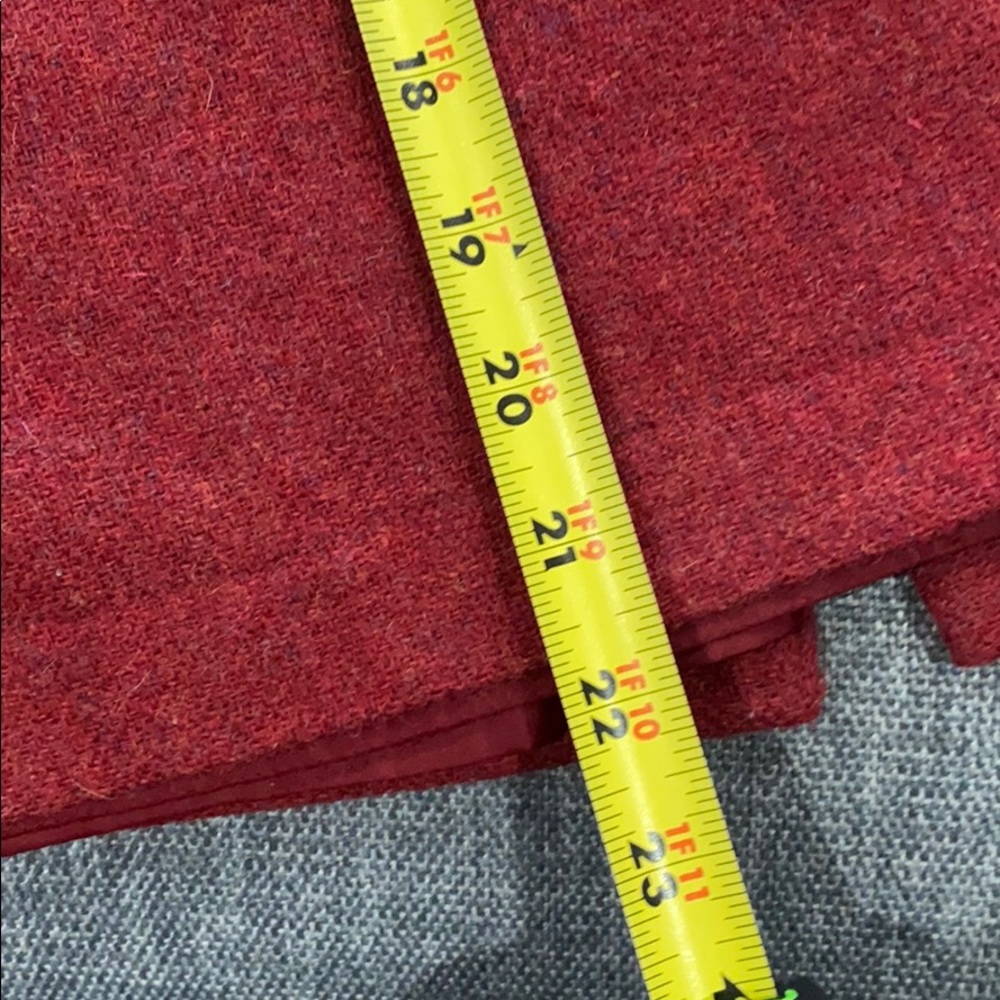 Red Wool Skirt With Subtle Multi Color Pattern - image 4